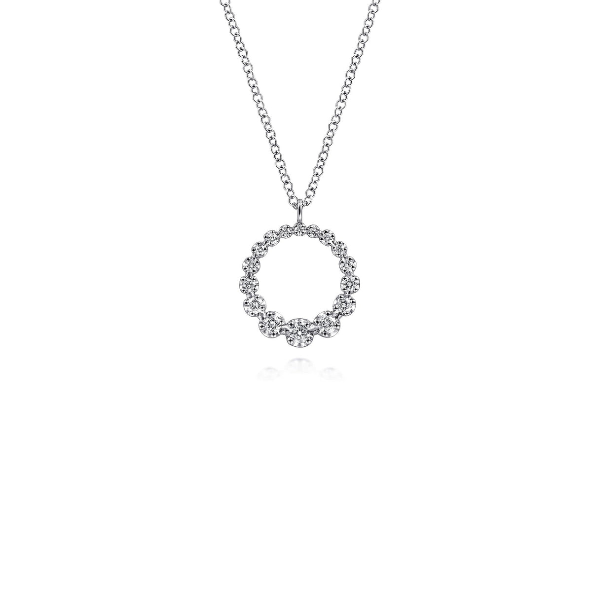 Gabriel & Co. Diamond Circle Pendant Necklace - NK6214W45JJ