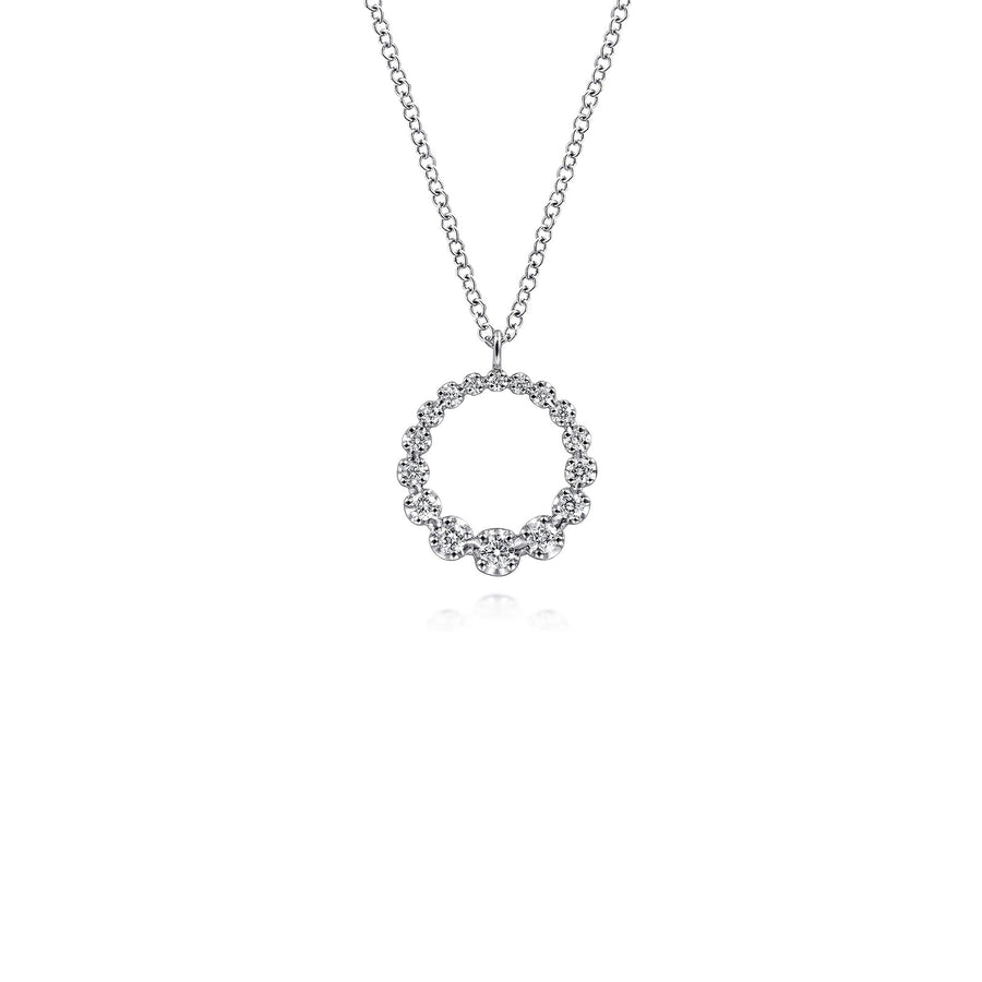 Gabriel & Co. Diamond Circle Pendant Necklace - NK6214W45JJ