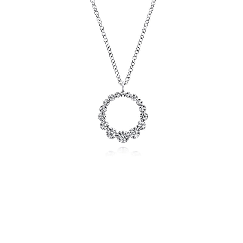 Gabriel & Co. Diamond Circle Pendant Necklace-Gabriel & Co. Diamond Circle Pendant Necklace - NK6214W45JJ