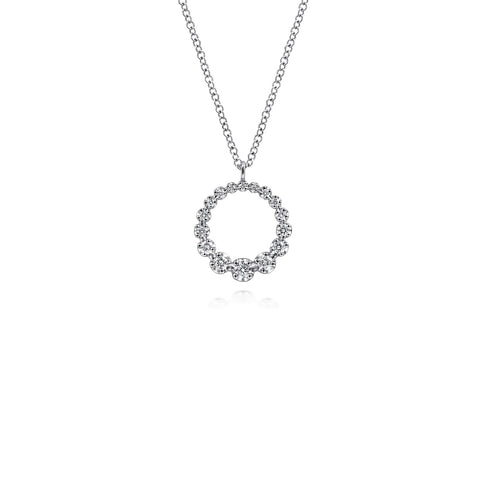 Gabriel & Co. Diamond Circle Pendant Necklace-Gabriel & Co. Diamond Circle Pendant Necklace - NK6214W45JJ