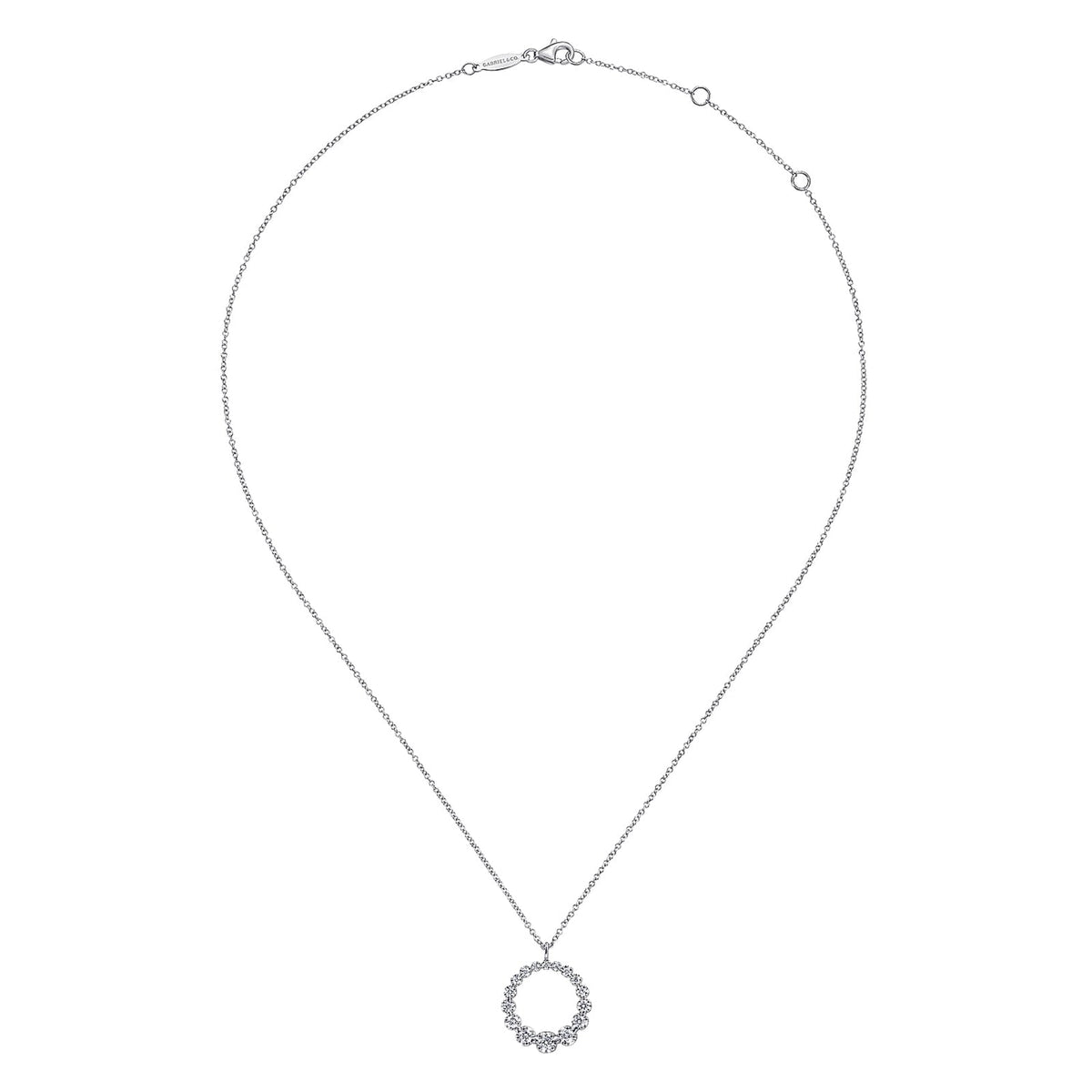 Gabriel & Co. Diamond Circle Pendant Necklace - NK6214W45JJ