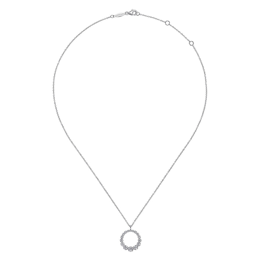 Gabriel & Co. Diamond Circle Pendant Necklace - NK6214W45JJ