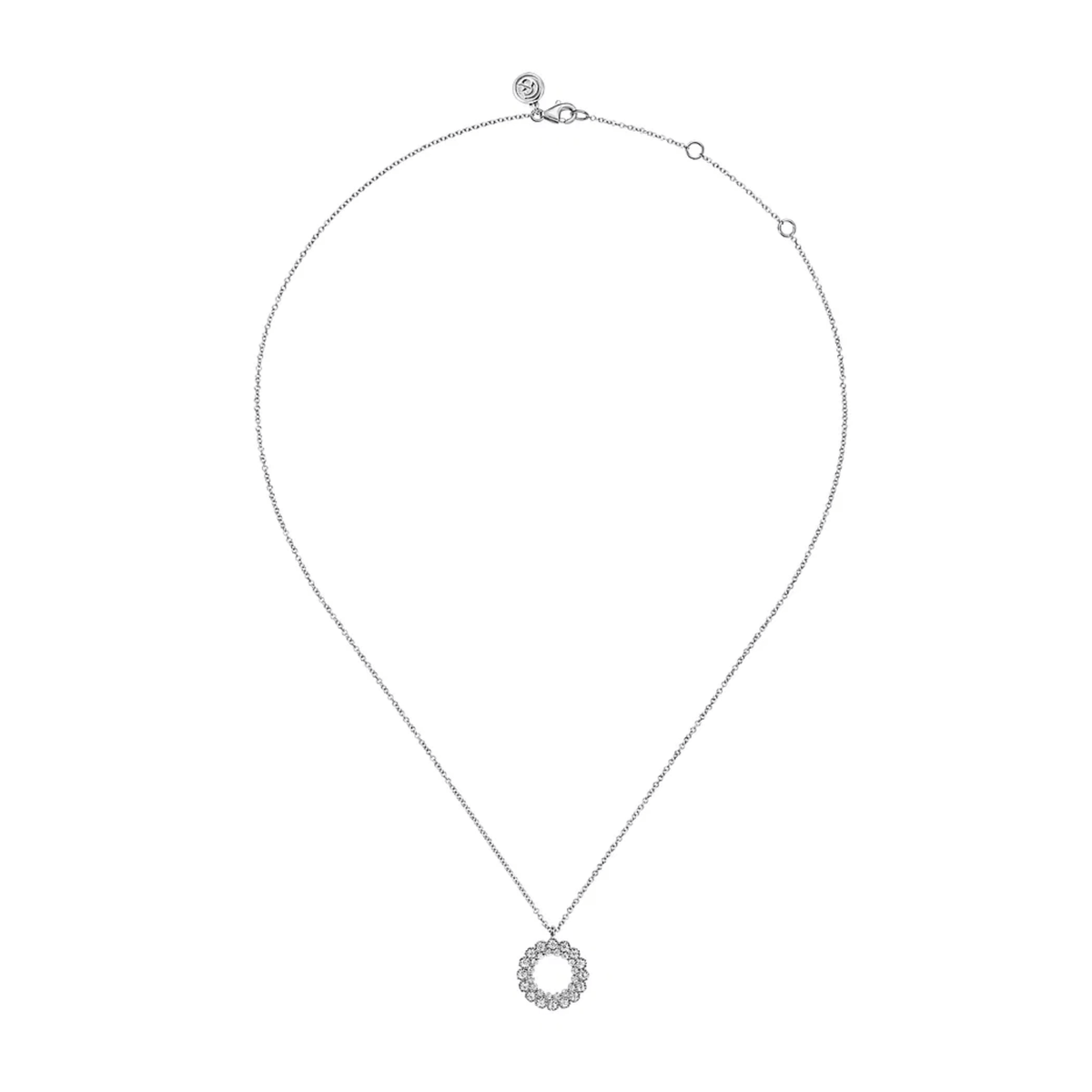 Gabriel & Co. Diamond Circle Pendant Necklace - NK7763W45JJ