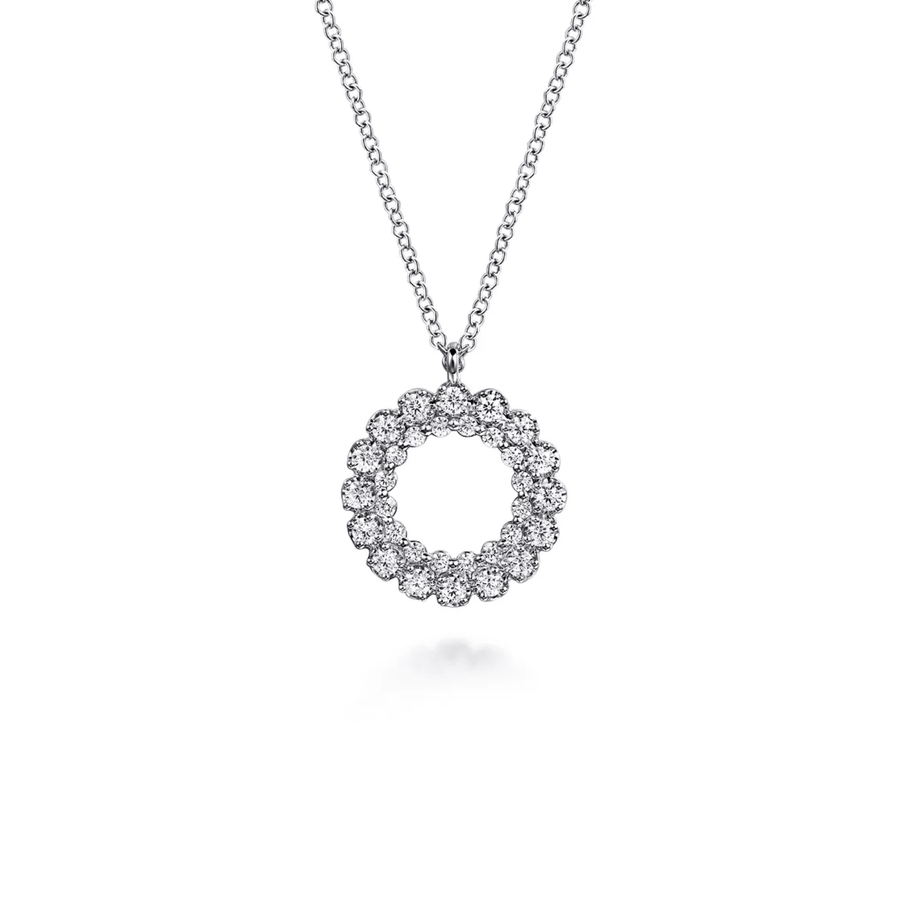 Gabriel & Co. Diamond Circle Pendant Necklace - NK7763W45JJ