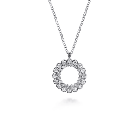 Gabriel & Co. Diamond Circle Pendant Necklace-Gabriel & Co. Diamond Circle Pendant Necklace - NK7763W45JJ