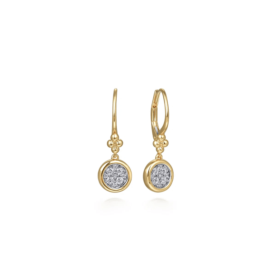 Gabriel & Co. Diamond Cluster Bujukan Lever Back Earrings - EG15016M45JJ