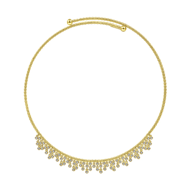 Gabriel & Co. Diamond Clusters Bujukan Beaded Choker Necklace-Gabriel & Co. Diamond Clusters Bujukan Beaded Choker Necklace - NK6207Y45JJ