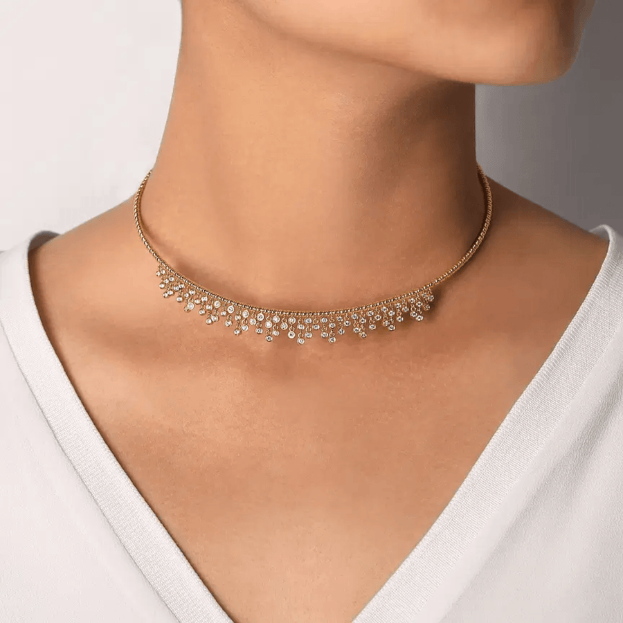 Gabriel & Co. Diamond Clusters Bujukan Beaded Choker Necklace - NK6207Y45JJ