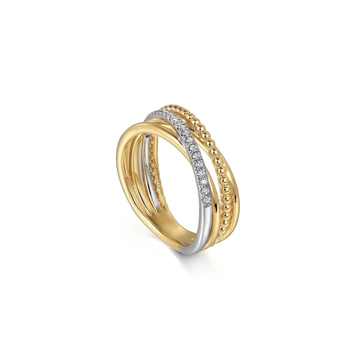 Gabriel & Co. Diamond Criss Cross Bujukan Ladies Ring - LR52551M45JJ