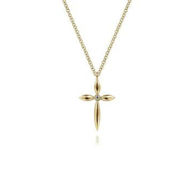 Gabriel & Co. Diamond Cross Pendant Necklace-Gabriel & Co. Diamond Cross Pendant Necklace - NK6408Y45JJ