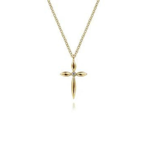 Gabriel & Co. Diamond Cross Pendant Necklace-Gabriel & Co. Diamond Cross Pendant Necklace - NK6408Y45JJ