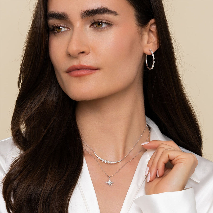 Gabriel & Co. Diamond Curved Bar Necklace - NK6216W45JJ