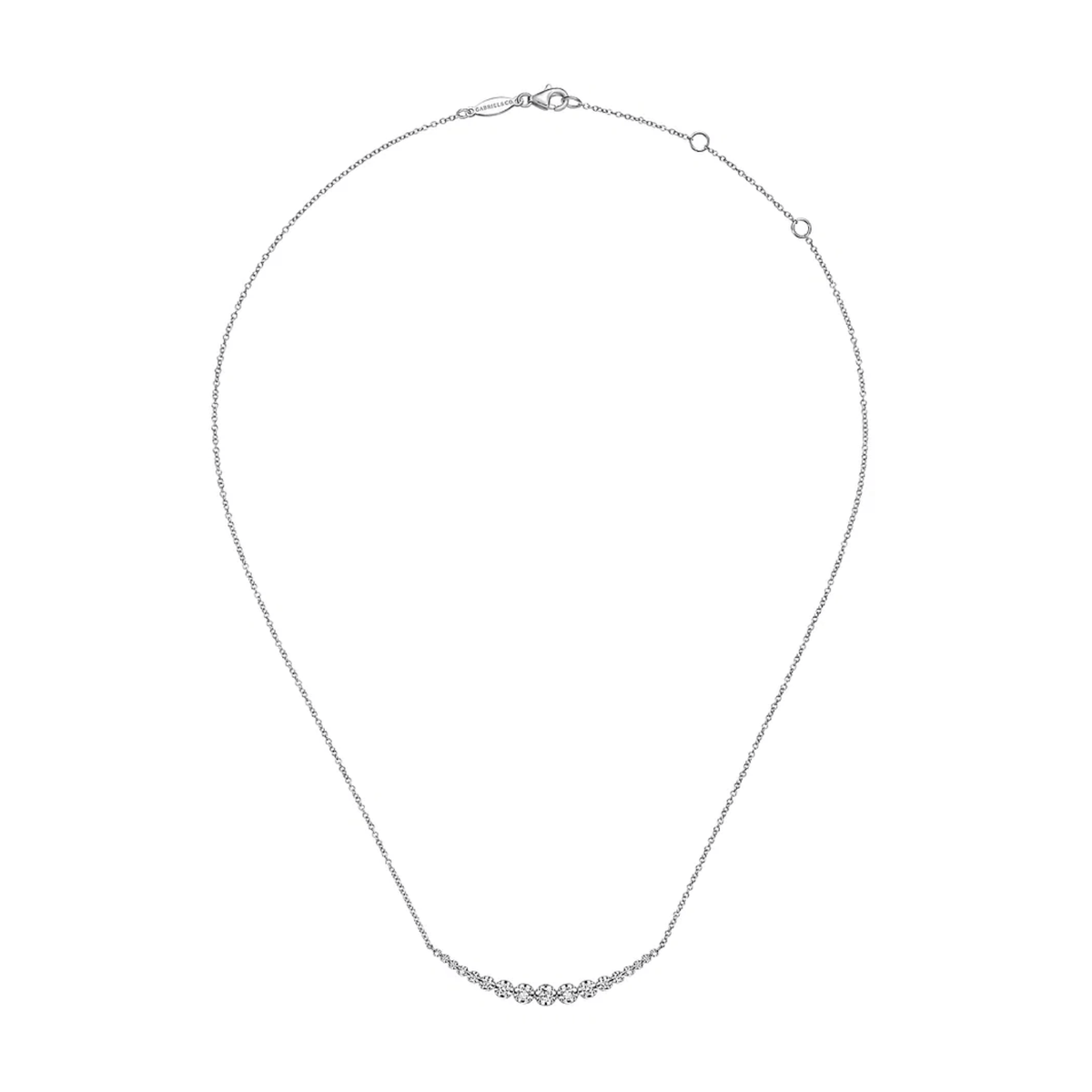 Gabriel & Co. Diamond Curved Bar Necklace - NK6216W45JJ