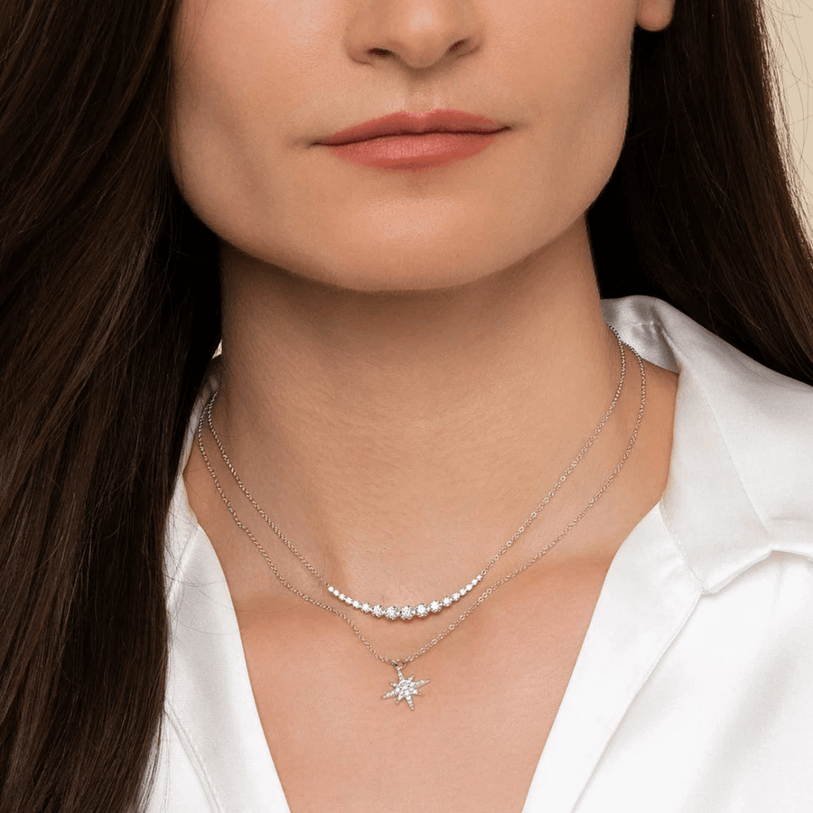 Gabriel & Co. Diamond Curved Bar Necklace - NK6216W45JJ