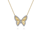 Gabriel & Co. Diamond Cut Butterfly Necklace-Gabriel & Co. Diamond Cut Butterfly Necklace - NK7557M45JJ