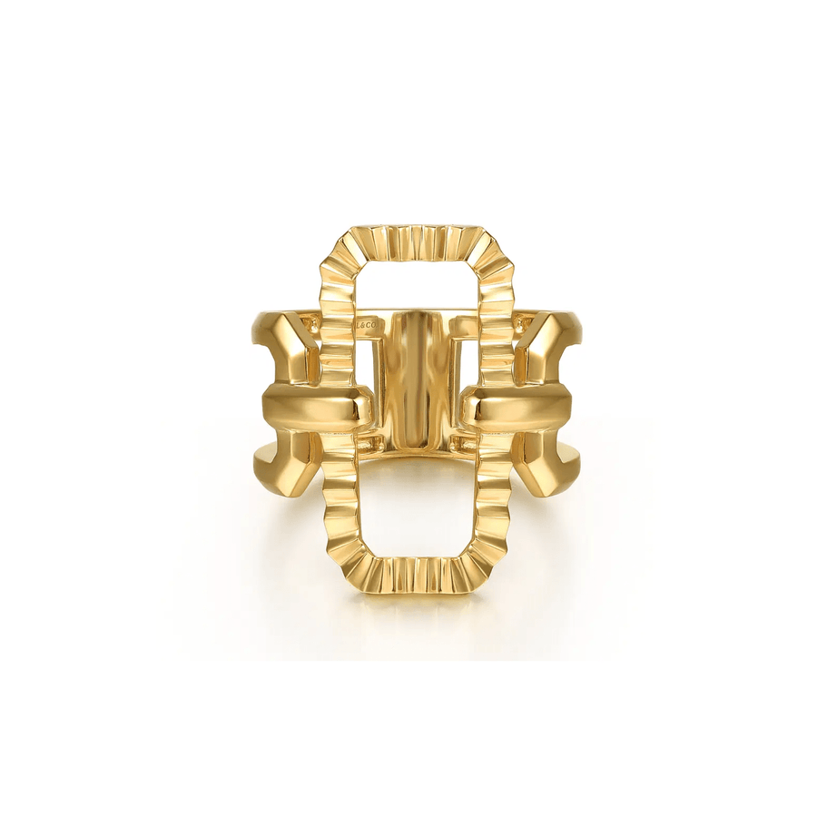 Gabriel & Co. Diamond Cut Link Wide Band Ring - LR52794Y4JJJ