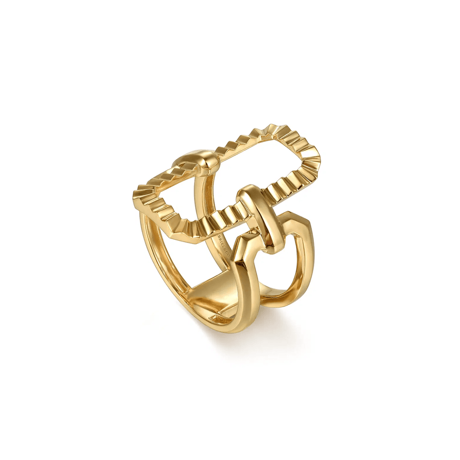 Gabriel & Co. Diamond Cut Link Wide Band Ring - LR52794Y4JJJ