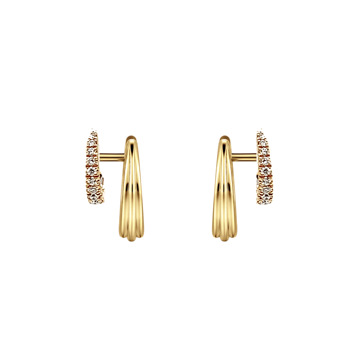 Gabriel & Co. Diamond Easy Stackable Huggie Earrings - EG15040Y45JJ - 