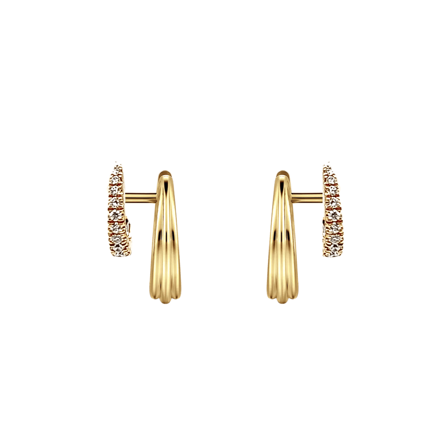 Gabriel & Co. Diamond Easy Stackable Huggie Earrings - EG15040Y45JJ - 
