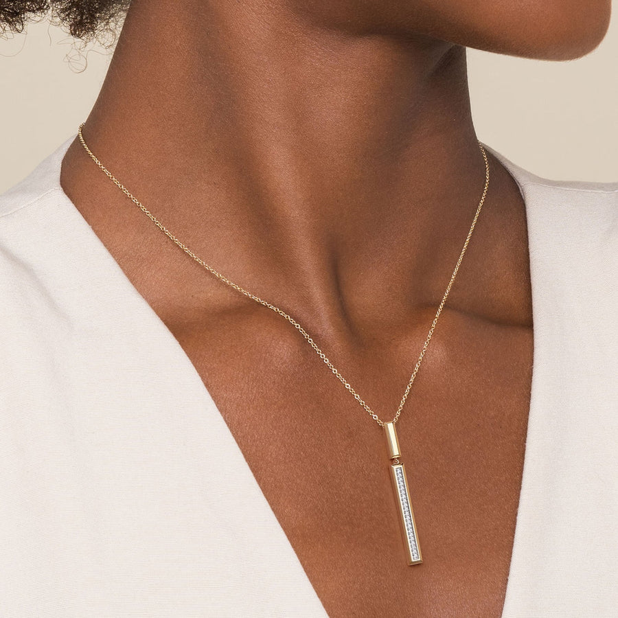 Gabriel & Co. Diamond Elongated Pyramid Drop Necklace - NK8015Y45JJ