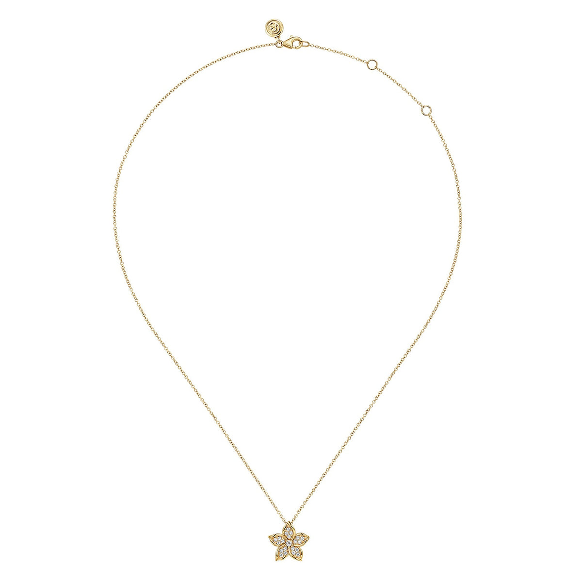 Gabriel & Co. Diamond Floral Pendant Necklace - NK7939Y45JJ