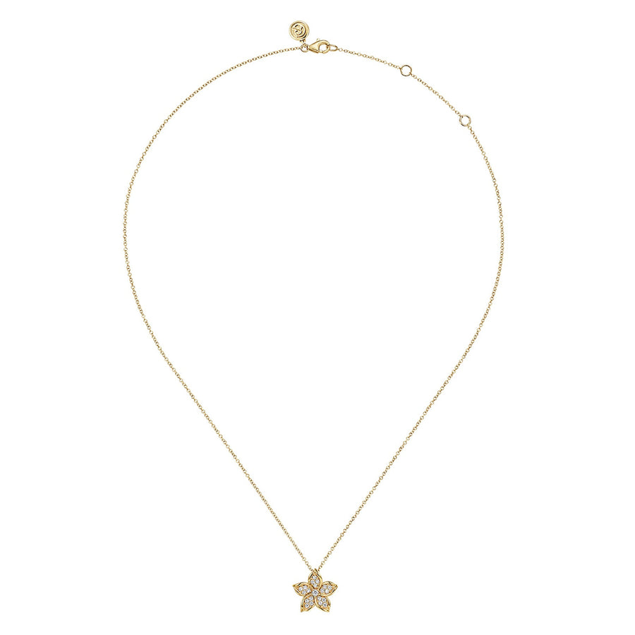 Gabriel & Co. Diamond Floral Pendant Necklace - NK7939Y45JJ