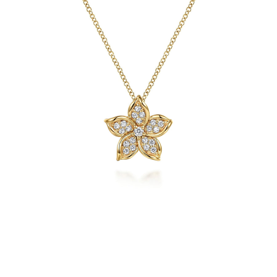 Gabriel & Co. Diamond Floral Pendant Necklace - NK7939Y45JJ