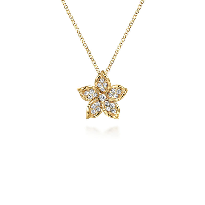 Gabriel & Co. Diamond Floral Pendant Necklace-Gabriel & Co. Diamond Floral Pendant Necklace - NK7939Y45JJ