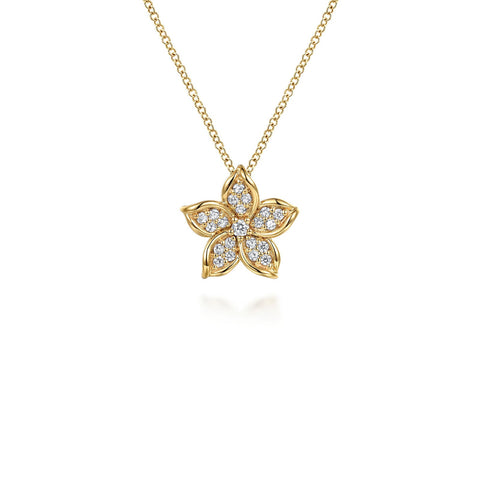 Gabriel & Co. Diamond Floral Pendant Necklace-Gabriel & Co. Diamond Floral Pendant Necklace - NK7939Y45JJ