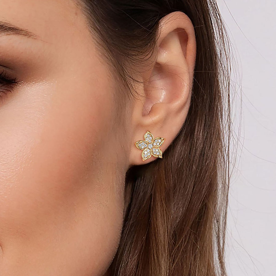Gabriel & Co. Diamond Floral Stud Earrings - EG15447Y45JJ