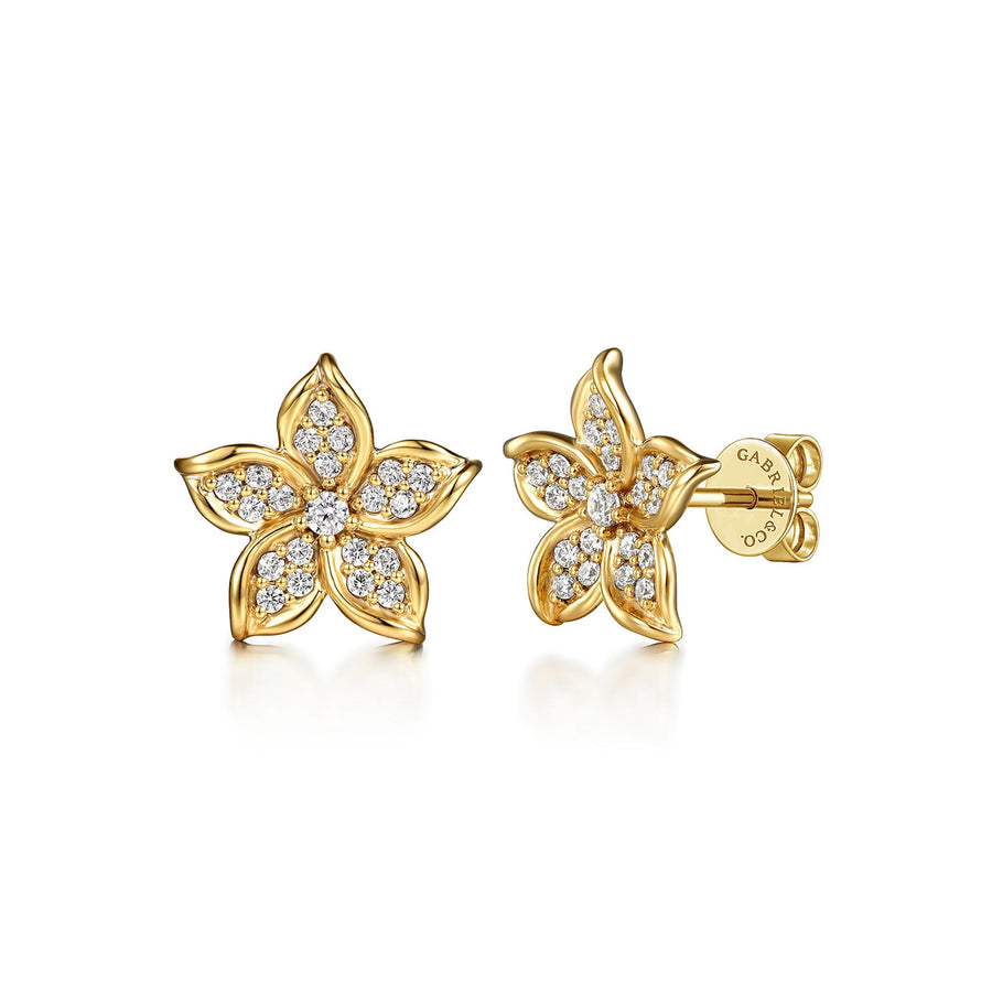 Gabriel & Co. Diamond Floral Stud Earrings - EG15447Y45JJ