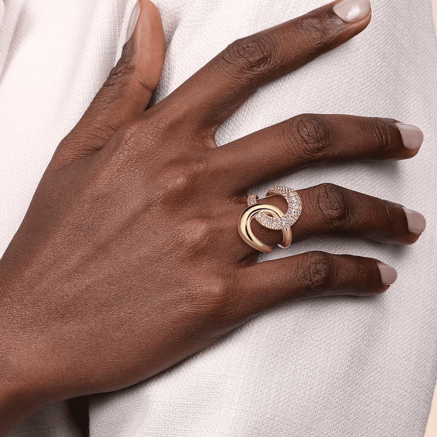 Gabriel & Co. Diamond Interlocking Ladies Ring - LR52586Y45JJ