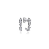 Gabriel & Co. Diamond J Hoop Stud Earrings-Gabriel & Co. Diamond J Hoop Stud Earrings - EG15279W45JJ