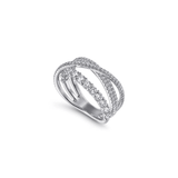 Gabriel & Co. Diamond Layered Criss Cross Ring-Gabriel & Co. Diamond Layered Criss Cross Ring LR51499W45JJ