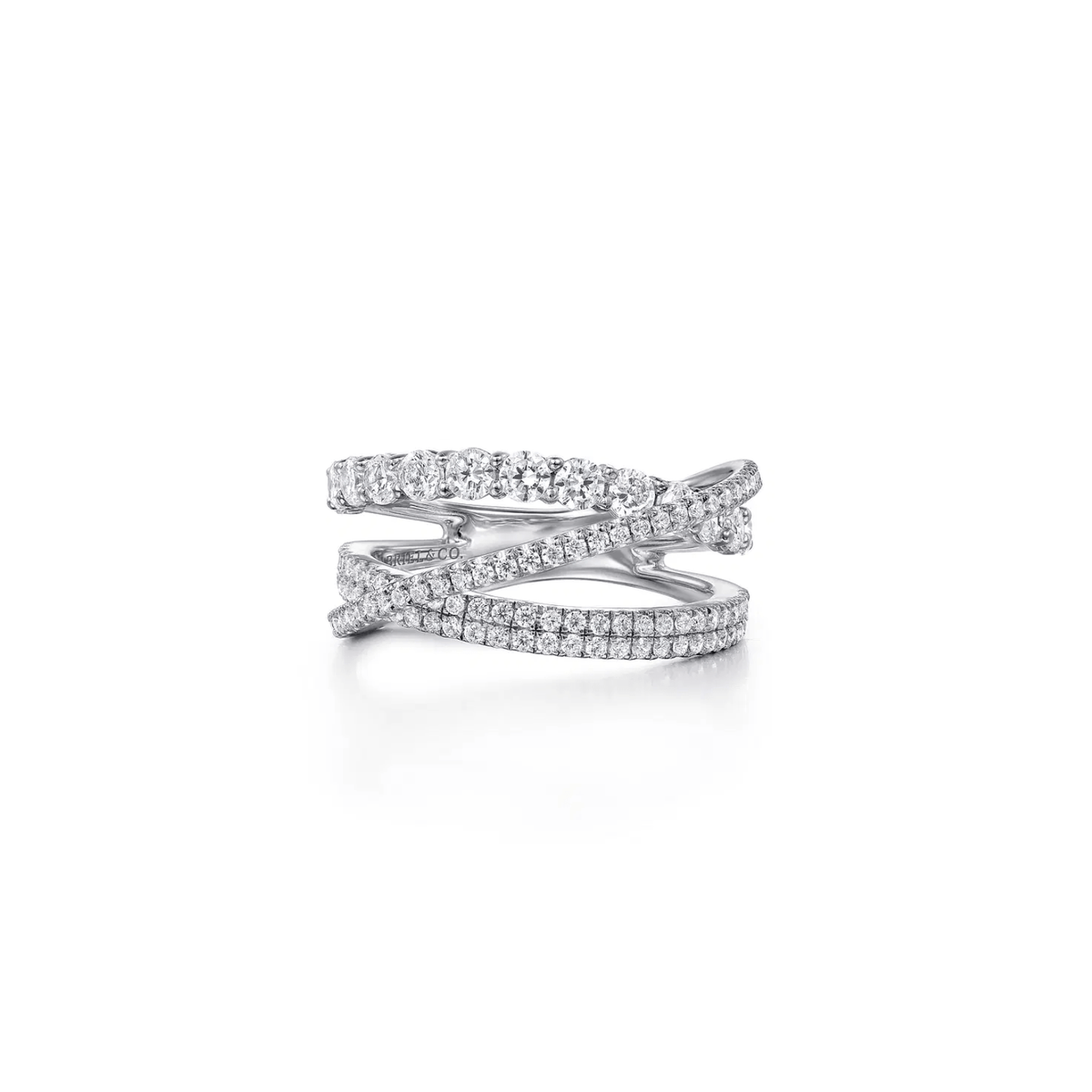 Gabriel & Co. Diamond Layered Criss Cross Ring LR51499W45JJ