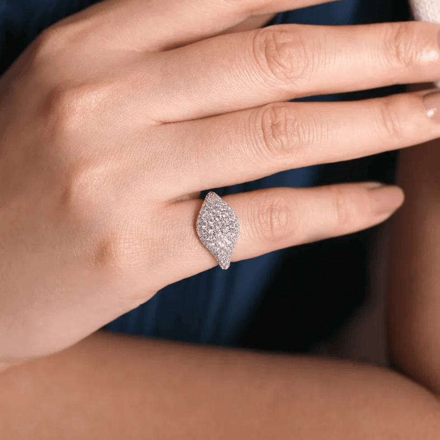 Gabriel & Co.  Diamond Pave Signet Ring LR51795W45JJ