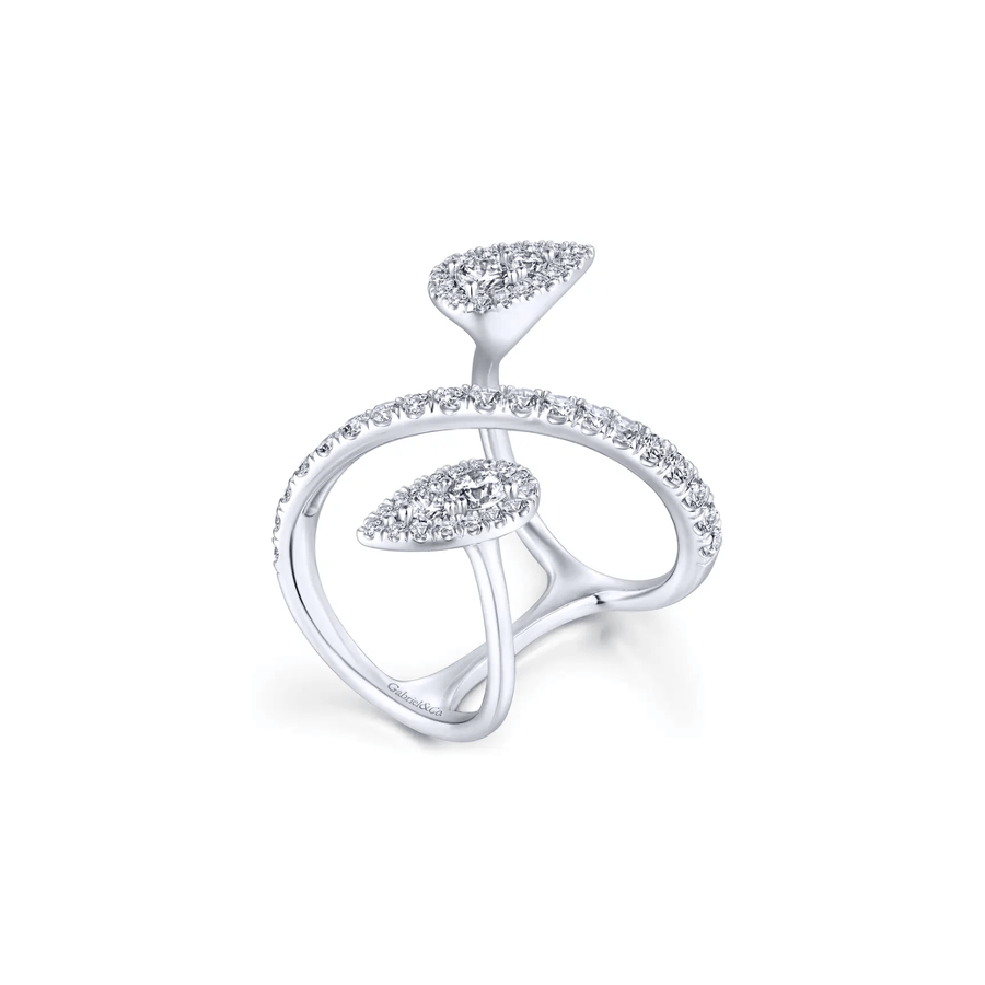 Gabriel & Co. Diamond Pave Teardrops Wrap Ring - LR51327W45JJ