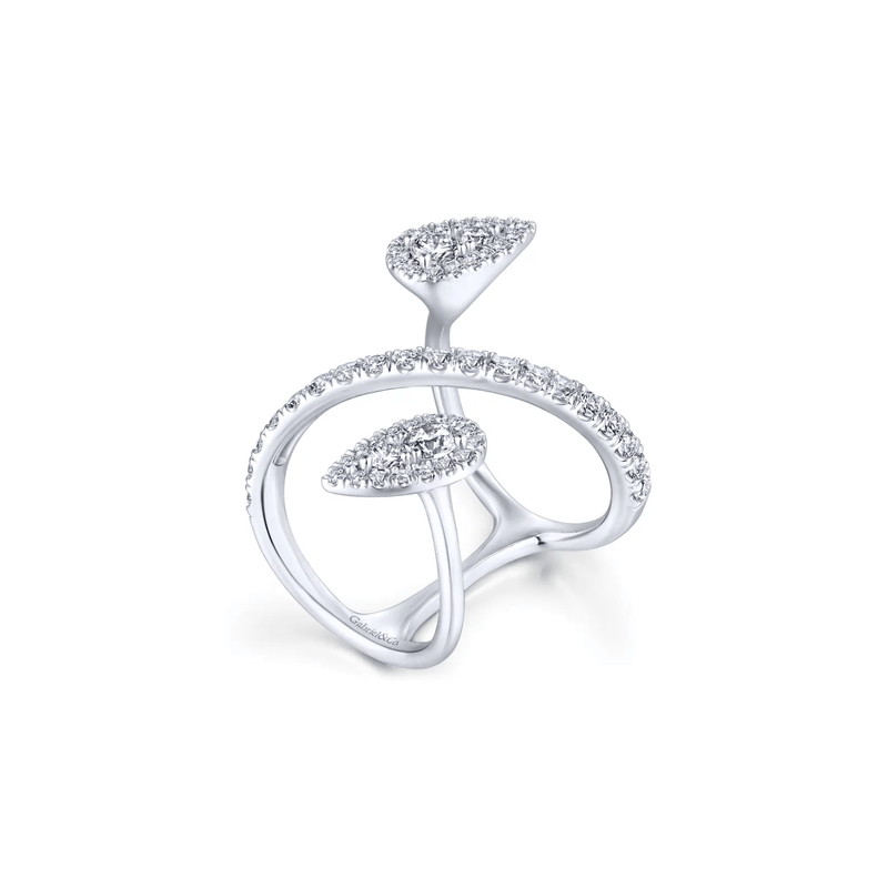 Gabriel & Co. Diamond Pave Teardrops Wrap Ring-Gabriel & Co. Diamond Pave Teardrops Wrap Ring - LR51327W45JJ
