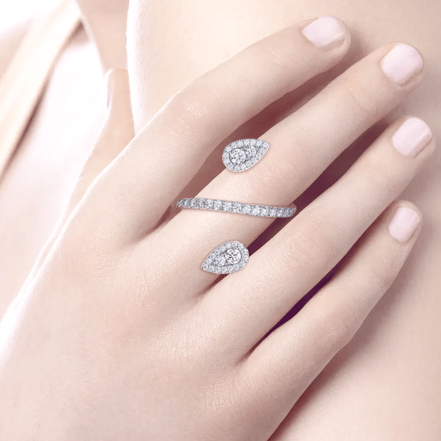 Gabriel & Co. Diamond Pave Teardrops Wrap Ring - LR51327W45JJ