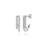 Gabriel & Co. Diamond Stacked J Hoop Earrings-Gabriel & Co. Diamond Stacked J Hoop Earrings - EG15553W45JJ