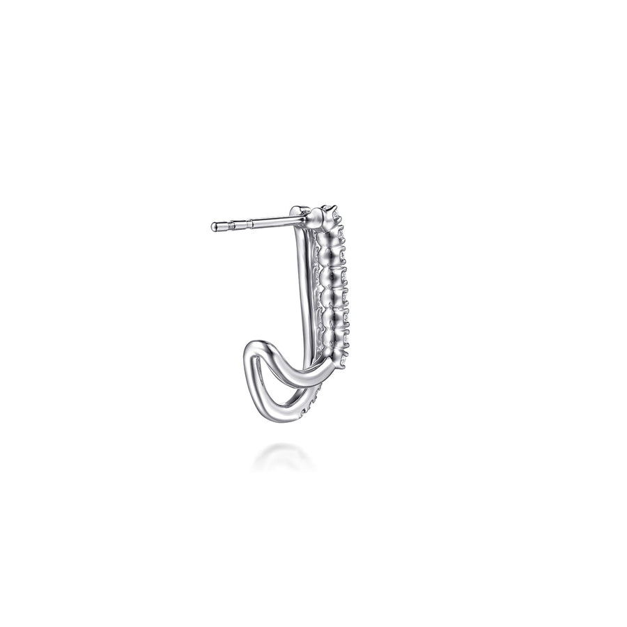 Gabriel & Co. Diamond Stacked J Hoop Earrings - EG15553W45JJ