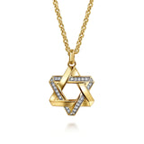 Gabriel & Co. Diamond Star of David Pendant Necklace-Gabriel & Co. Diamond Star of David Pendant Necklace - NKM2173-22Y45JJ