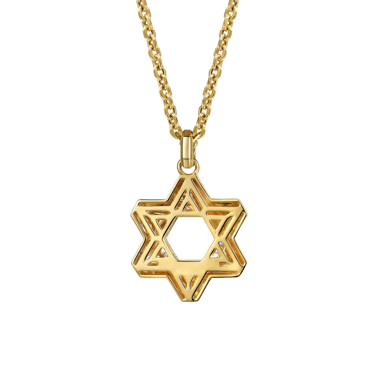 Gabriel & Co. Diamond Star of David Pendant Necklace - NKM2173-22Y45JJ