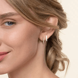 Gabriel & Co. Diamond Stuggies Earrings with White Enamel-Gabriel & Co. Diamond Stuggies Earrings with White Enamel - EG15139E9Y45JJ