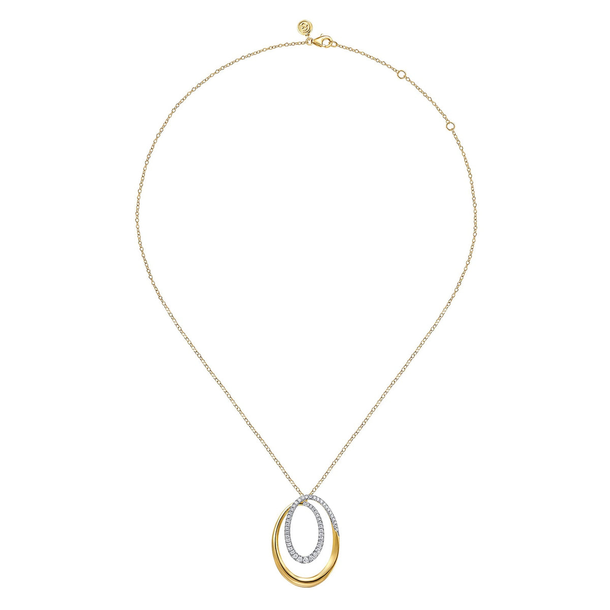 Gabriel & Co. Diamond Swirl Pendant Necklace - NK8030Y45JJ