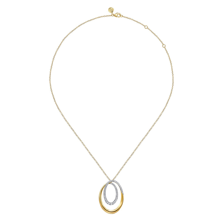Gabriel & Co. Diamond Swirl Pendant Necklace - NK8030Y45JJ