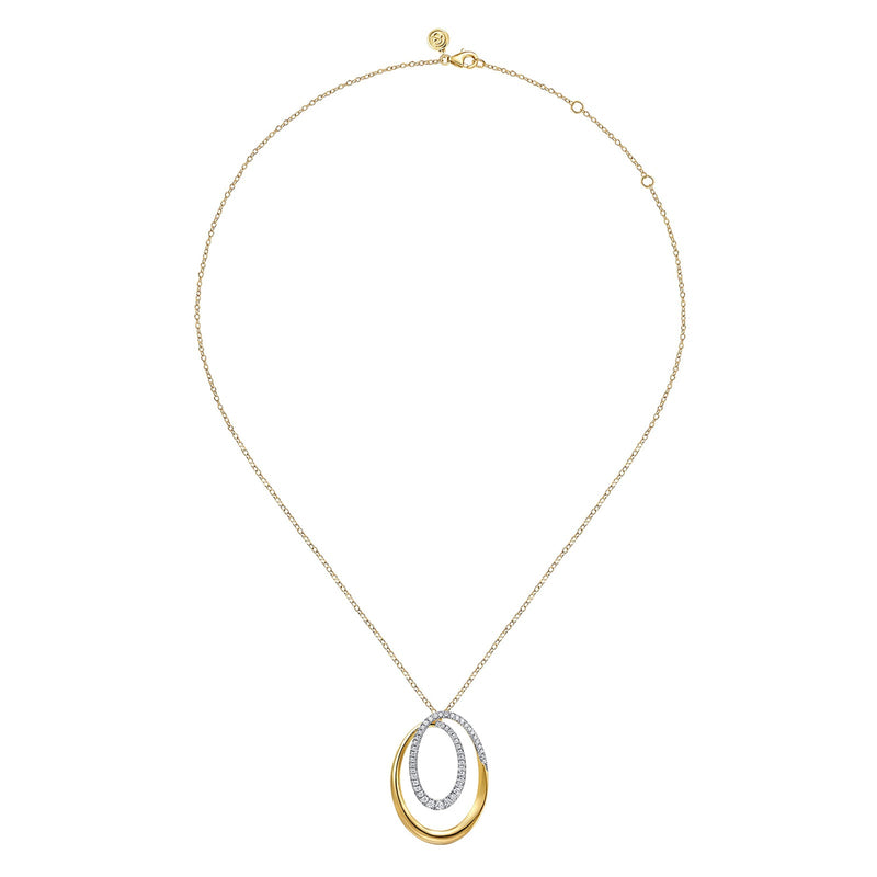 Gabriel & Co. Diamond Swirl Pendant Necklace-Gabriel & Co. Diamond Swirl Pendant Necklace - NK8030Y45JJ