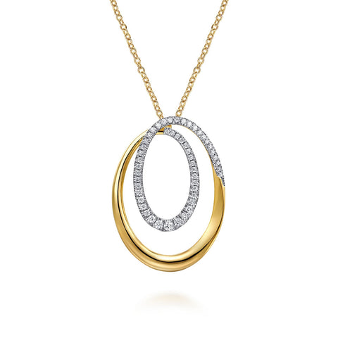 Gabriel & Co. Diamond Swirl Pendant Necklace-Gabriel & Co. Diamond Swirl Pendant Necklace - NK8030Y45JJ