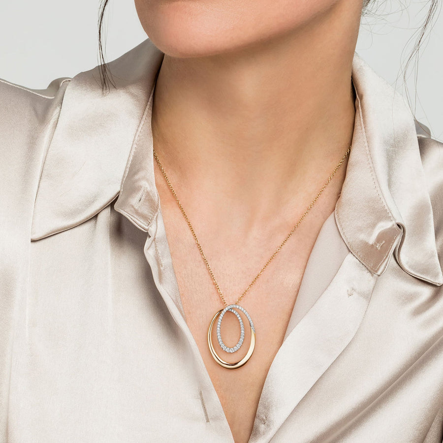 Gabriel & Co. Diamond Swirl Pendant Necklace - NK8030Y45JJ