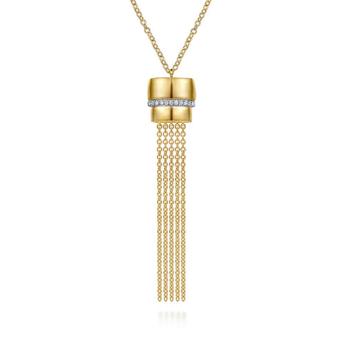 Gabriel & Co. Diamond Tassel Y Necklace-Gabriel & Co. Diamond Tassel Y Necklace - NK8033-24Y45JJ